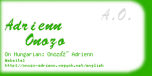 adrienn onozo business card